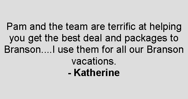 Guest review from Katherine praising Branson Country Tours service