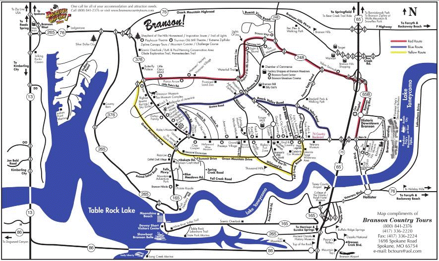 Branson, Missouri Map