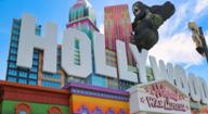 Colorful Hollywood Wax Museum fa�ade in Branson with oversized lettering and themed displays, highlighting a fun, walk-through attraction