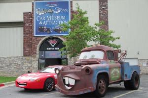Lightning McQueen & Mator outside the Celebrity Car Museum
