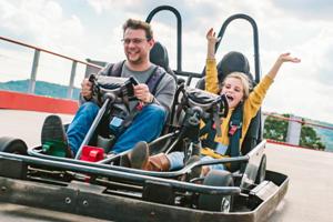 Drive Go-Carts at the Track Family Fun Parks